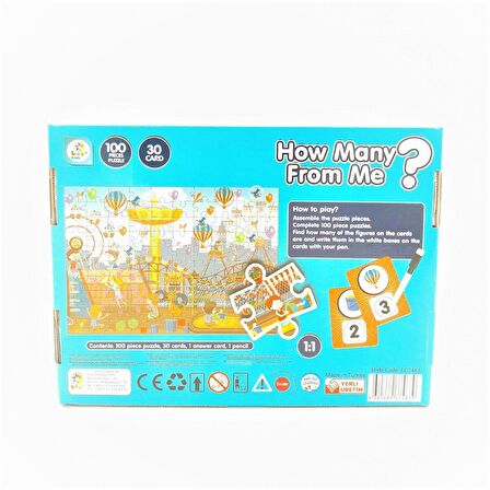 Laço Kids Eğitici 5+ Yaş Büyük Boy Puzzle 100 Parça