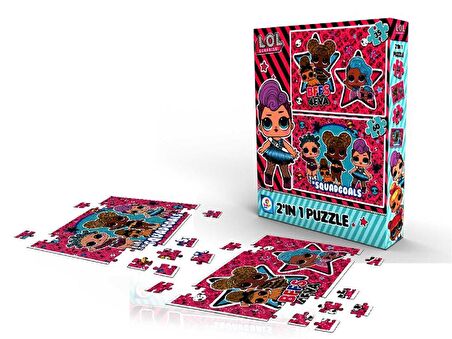 Lol 2 si 1 Arada Puzzle 35-60 Parça 