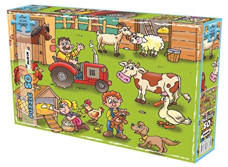 Laço Kids Çiftlik 3+ Yaş Büyük Boy Puzzle 50 Parça