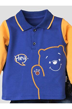 Erkek Bebek Kısa Kollu Gömlek Pantolon Ikili Takım %100 Pamuklu