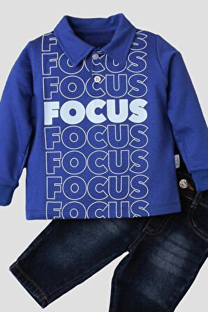 Bebek Polo Kot Pantolonlu Pamuklu Bayram Doğum Günü Düğün Nişan Mevlüt