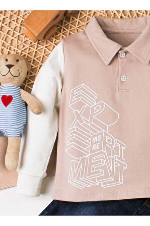 Erkek Bebek Polo Takım Kot Pantolon Üst İkili Takım