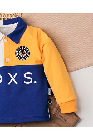 Erkek Bebek Pamuklu Polo Takım Pantolon Üst İkili Takım Düğün Doğum Günü Nişan Nikah Bayram