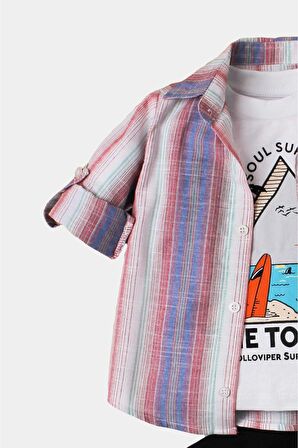 Erkek bebek gömlekli Alt Üst takım