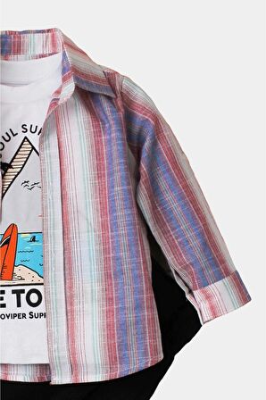 Erkek bebek gömlekli Alt Üst takım