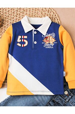 Erkek bebek pamuklu polo takım pantolon üst ikili takım düğün doğum günü nişan nikah bayram