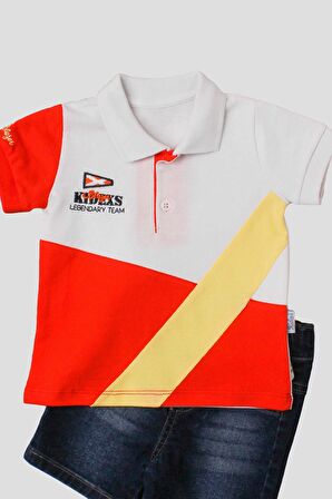 Erkek bebek pamuklu polo takım pantolon üst ikili takım düğün doğum günü nişan nikah bayram