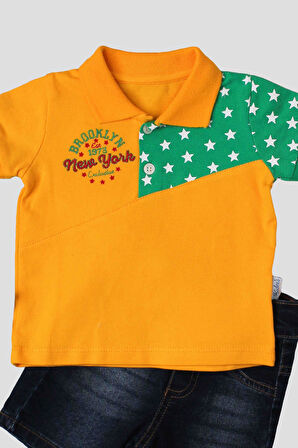 Broklyn Nakışlı Yıldız Baskılı Kaprili Lacoste Erkek 2'li Alt Üst Takım