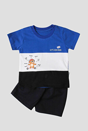 Eğlenceli Ayıcık Desenli 2'li Tişört Alt Üst Takım