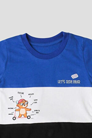 Eğlenceli Ayıcık Desenli 2'li Tişört Alt Üst Takım