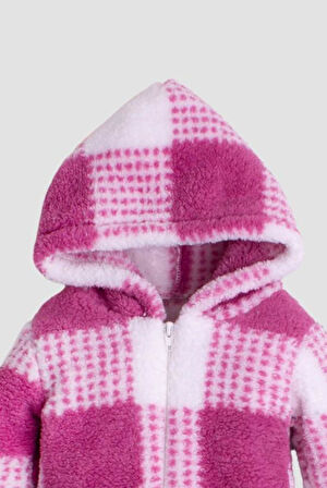 Kışlık tatlı peluş welsoft tulum kız bebek tulum