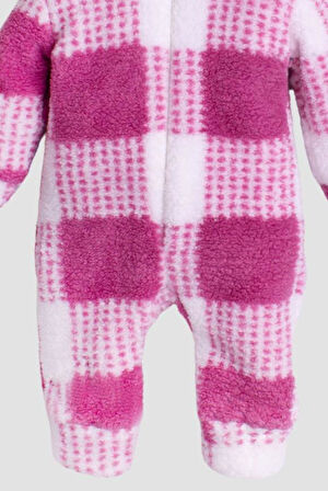 Kışlık tatlı peluş welsoft tulum kız bebek tulum