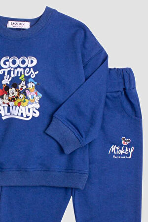 Mickey Mause Baskılı Oversize  Alt Üst Bebek Çocuk Eşorfman Takımı