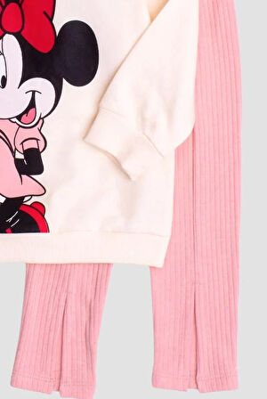 Minnie Mause Büyük Baskılı Oversize  Alt Üst Bebek Çocuk Eşorfman Takımı