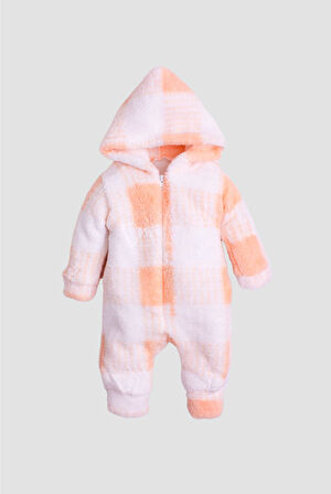 Kışlık tatlı peluş welsoft tulum kız bebek tulum