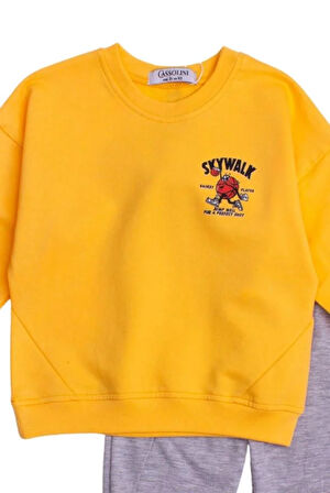 Skay Walk Baskılı Oversize  Alt Üst Bebek Çocuk Eşorfman Takımı