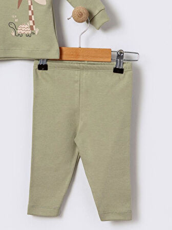 %100 Pamuklu  Yenidogan Unisex  Kiz Erkek Pamuk Desenli  2'li Bebek Pijama Takımı