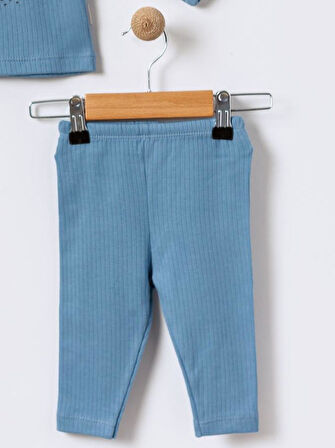 %100 Pamuklu  Fitilli Yenidogan Unisex  Kiz Erkek Pamuk Desenli  2'li Bebek Pijama Takımı