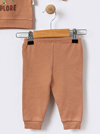 %100 Pamuklu  Yenidogan Unisex  Kiz Erkek Pamuk Desenli  2'li Bebek Pijama Takımı