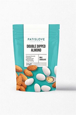 Patislove Sütlü Çikolatalı Çift Kaplı Badem Draje 100 g