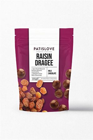 Patislove Sütlü Çikolatalı Üzüm Draje 100 g