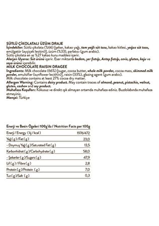Patislove Sütlü Çikolatalı Üzüm Draje 100 g