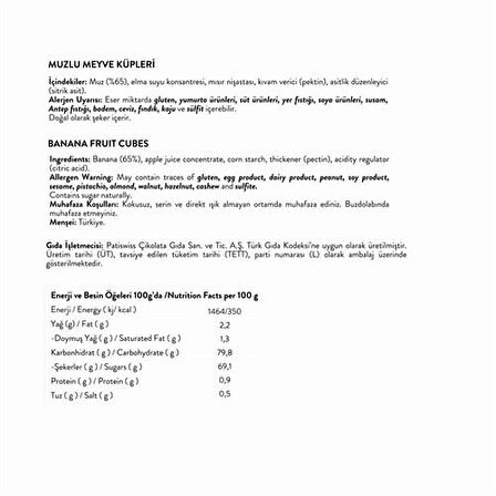 Muz Meyveli Küpler 56 g x 3 Adet