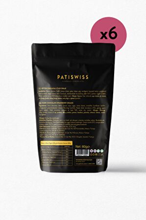Bitter Çikolatalı Çilek Draje 80g x 6 adet 
