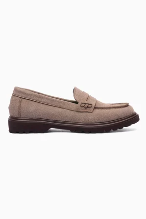 Kadın Süet Loafer Günlük Ayakkabı Nerra Vizon