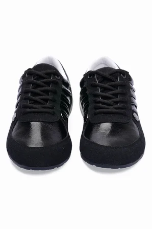 Kadın Süet Sneaker Metalik Detaylı Günlük Spor Ayakkabı Telora Siyah