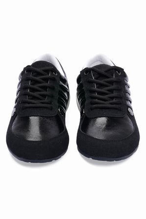 Kadın Süet Sneaker Metalik Detaylı Günlük Spor Ayakkabı Telora Siyah