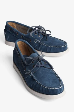Kadın Hakiki Süet Bağcıklı Loafer Günlük Ayakkabı Torin Lacivert