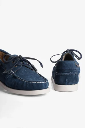 Kadın Hakiki Süet Bağcıklı Loafer Günlük Ayakkabı Torin Lacivert