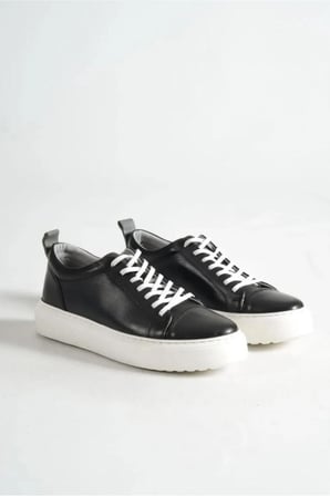 Mubiano Hakiki Deri M3-SB Siyah/Beyaz Erkek Spor Ayakkabı & Sneaker