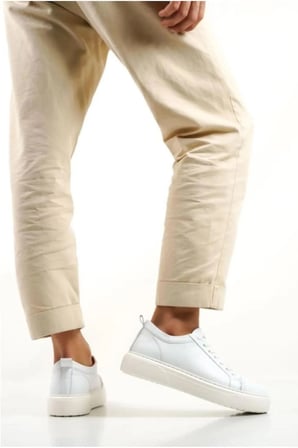 Mubiano Hakiki Deri M3-B Beyaz Erkek Spor Ayakkabı & Sneaker