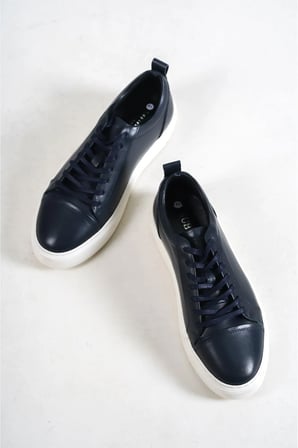 Mubiano Hakiki Deri M3-LCV Lacivert Erkek Spor Ayakkabı & Sneaker