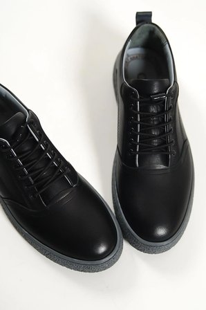 Mubiano Hakiki Deri 1326-S Siyah Erkek Spor Ayakkabı & Sneaker