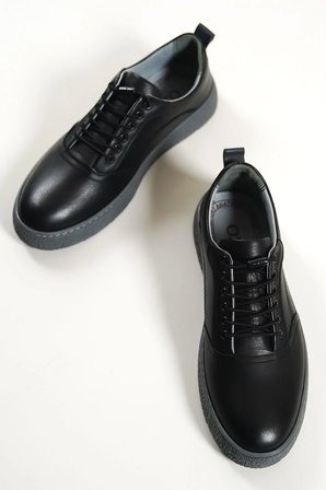 Mubiano Hakiki Deri 1326-S Siyah Erkek Spor Ayakkabı & Sneaker