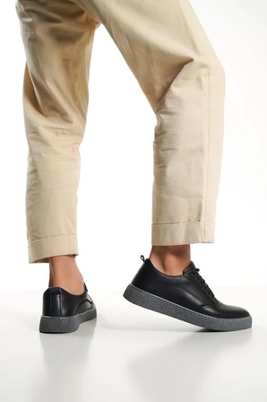 Mubiano Hakiki Deri 1326-S Siyah Erkek Spor Ayakkabı & Sneaker