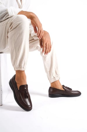 Mubiano Hakiki Deri MBD100-K Kahve Erkek Loafer & Günlük Ayakkabı