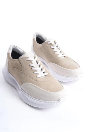 Mubiano Hakiki Deri MBKRY301-VZ Erkek Vizon Sneaker & Spor Ayakkabı