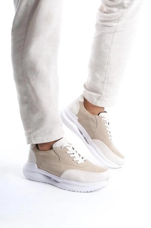 Mubiano Hakiki Deri MBKRY301-VZ Erkek Vizon Sneaker & Spor Ayakkabı