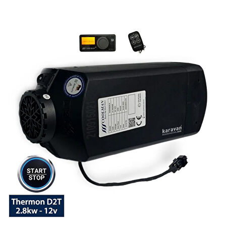 Coolman Thermon D2T 2.8kw Webasto Tipi Dizel Ortam Isıtıcı Start/Stop - 12v