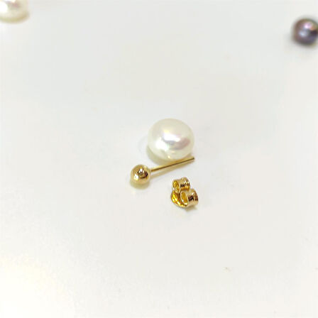3mm TEKLİ Top Küpe 14 Ayar Altın HD VİDEOLU