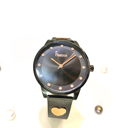 Frelook Eiffel Siyah Kadın Saat 5 ATM Su Geçirmez Saat HD VİDEOLU