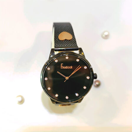 Frelook Eiffel Siyah Kadın Saat 5 ATM Su Geçirmez Saat HD VİDEOLU