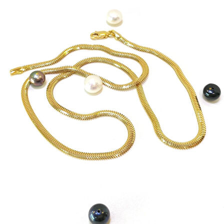 3mm 50cm Balık Sırtı Zincir Kolye 14 Ayar Altın HD VİDEOLU