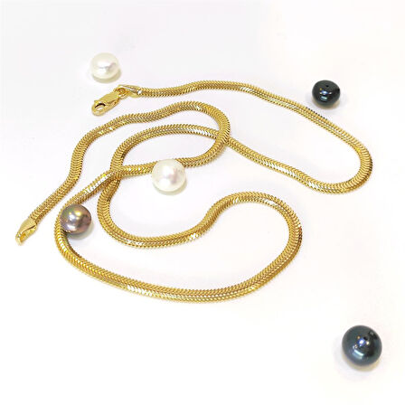 3mm 50cm Balık Sırtı Zincir Kolye 14 Ayar Altın HD VİDEOLU