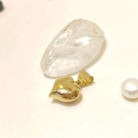 12mm Kalpli Kolye Ucu 14 Ayar Altın  HD VİDEOLU