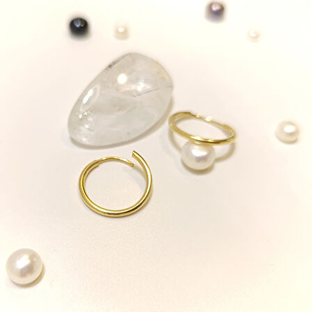 18mm Halka Küpe 14 Ayar Altın HD VİDEOLU